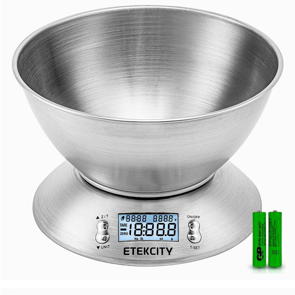 Kitchen Food Digital Scale-Multifunction Stainless Steel 2.06 QT w/Bowl